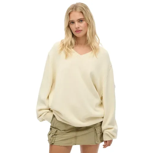 슈퍼드라이 오버핏 V Neck 스웨터 142576358