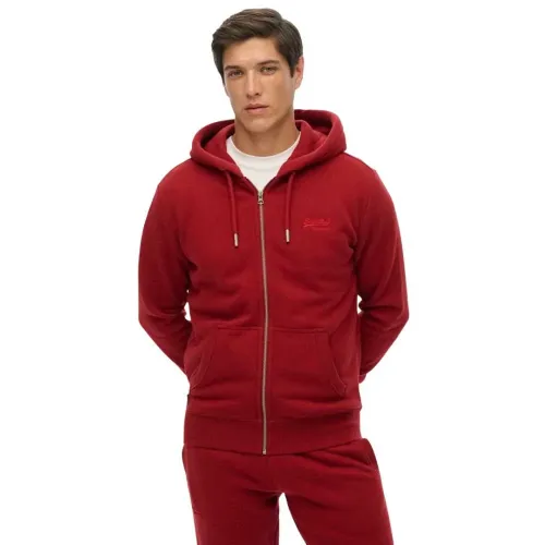 슈퍼드라이 빈티지 Logo Embroidered 하프 지퍼 스웨터 142576427