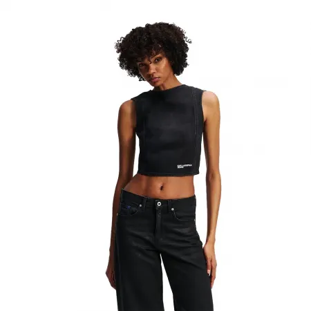 KARL LAGERFELD JEANS A3W11003 Coated 데님 나시 상의 142685305