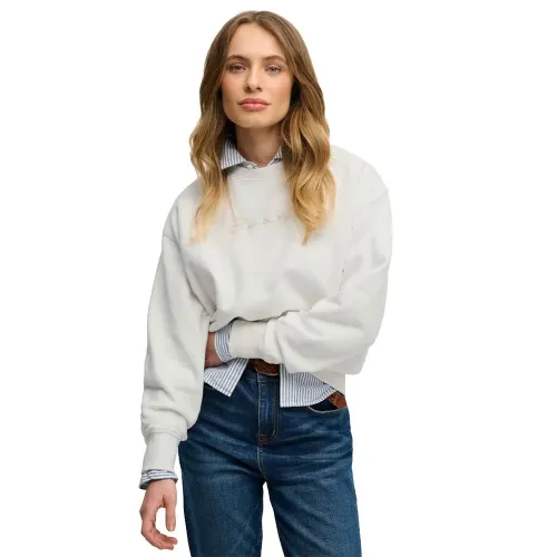 슈퍼드라이 Script Brand Loose Crew 스웨터 142785136