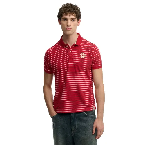 슈퍼드라이 빈티지 Stripe Jersey 반팔 폴로 셔츠 142785281