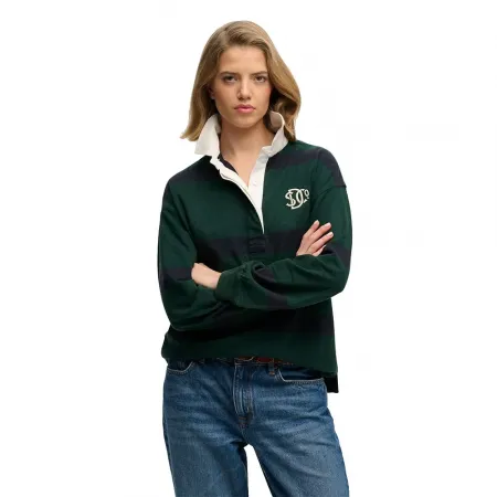 슈퍼드라이 Heritage Stripe Rugby 긴 소매 폴로 142797714