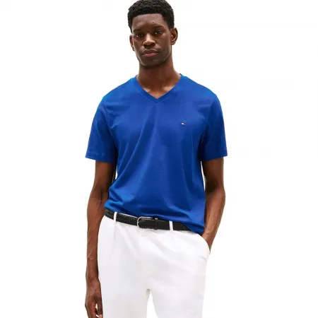 타미힐피거 에센셜 반팔 V넥 티셔츠 142807509