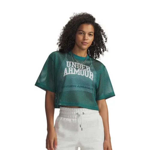 언더아머 Football Mesh Crop 반팔 티셔츠 142830570