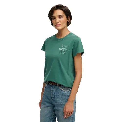 슈퍼드라이 Luxe Casual Classic 반팔 티셔츠 142901349