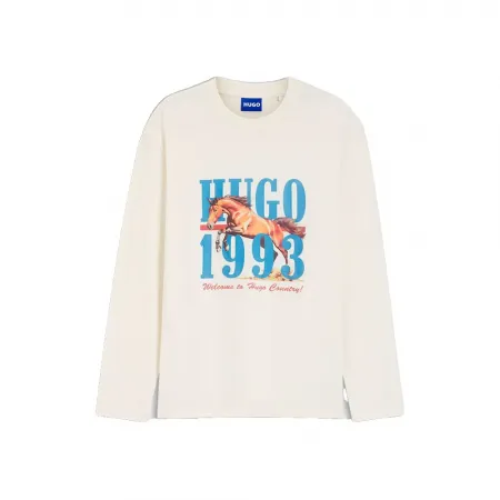 휴고 보스 Nevalon 10280098 블루 긴팔 티셔츠 143067465