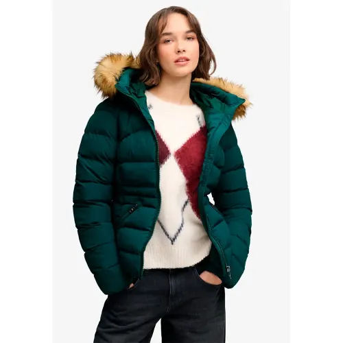 슈퍼드라이 Faux Fur Fuji 패디드 자켓 143323862