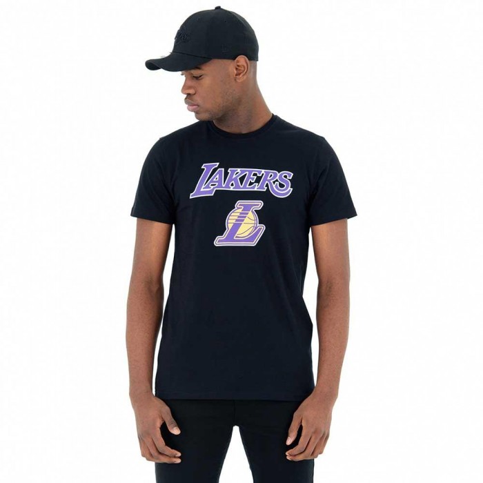 [해외]뉴에라 팀 Logo Los Angeles Lakers 반팔 티셔츠 136788956 Black