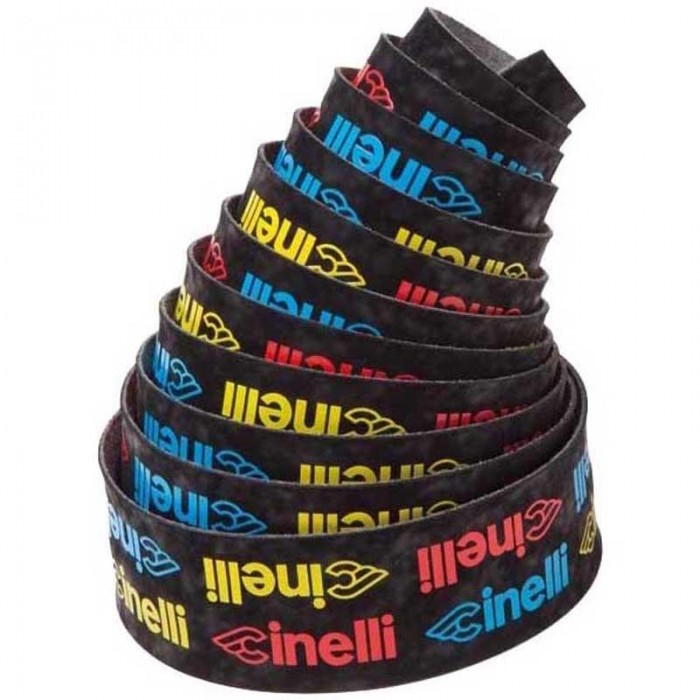 [해외]CINELLI Tape Logo Velvet Multicolor 핸들바 테이프 1136827950 Black / With Custom Endplugs