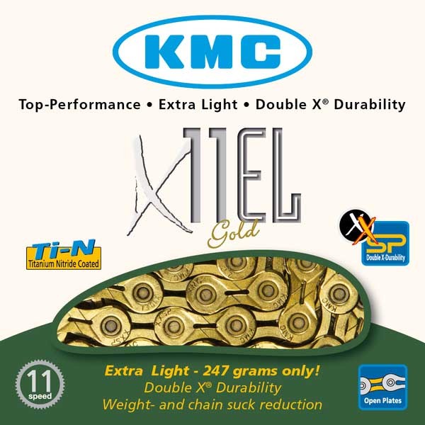 [해외]KMC X11EL road/MTB 체인 1136711648 Gold