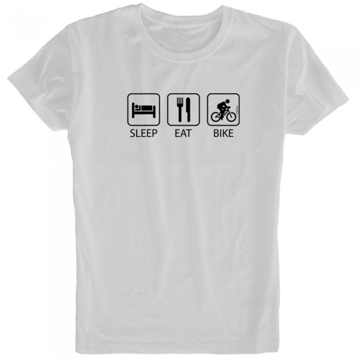 [해외]KRUSKIS Sleep Eat And Bike 반팔 티셔츠 1136634196 White