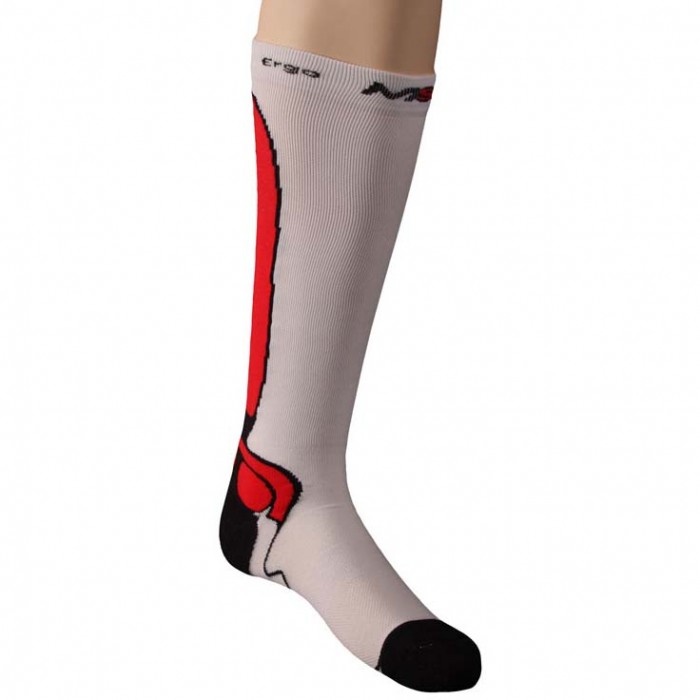 [해외]MSC Ergo Compressive 양말 1136488935 White / Red