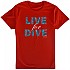 [해외]KRUSKIS Live For Dive 반팔 티셔츠 10136696397 Red