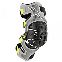 [해외]알파인스타 Bionic 7 Knee Brace Set 무릎 보호대/정강이 보호대 9136867744 Silver Yellow Fluo
