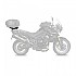 [해외]샤드 Triumph Tiger 800 XC/XR/XRX 탑 케이스 후면 피팅 9136084317 Black