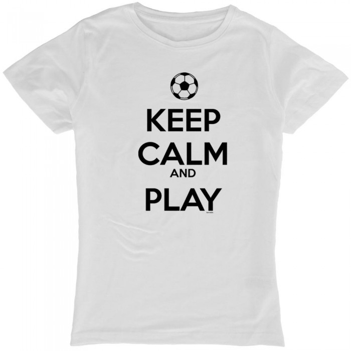 [해외]KRUSKIS Keep Calm And Play Football 반팔 티셔츠 3136696612 White