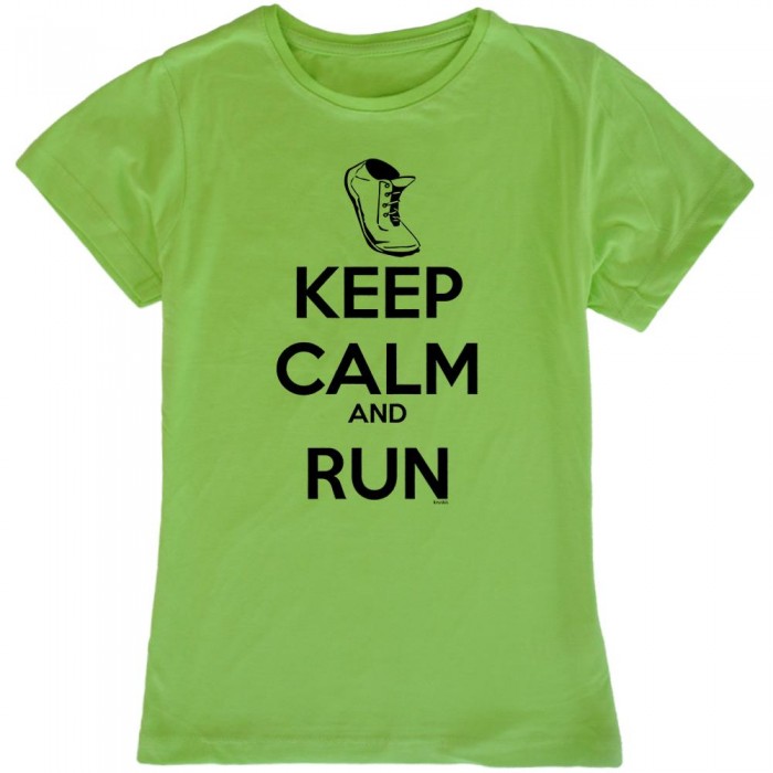 [해외]KRUSKIS Keep Calm And Run 반팔 티셔츠 6135920234 Light Green