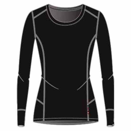 [해외]오들로 내추럴 100% Merino Warm 긴팔 베이스 레이어 6136871694 Black / Black