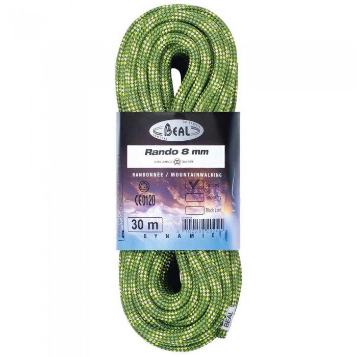 [해외]BEAL Rando 8 mm 로프 4136801517 Green