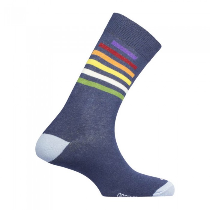 [해외]MUND SOCKS 레인bow Organic Cotton 양말 4137209605 Blue