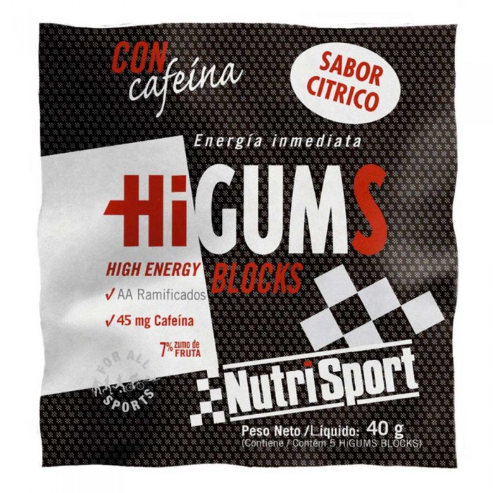 [해외]NUTRISPORT 카페인 함유 HiGums 20 단위 감귤류 에너지 젤리 상자 4135901231 Multicolor