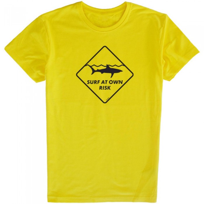 [해외]KRUSKIS Surf At Own Risk 반팔 티셔츠 14135099 Lemon Yellow