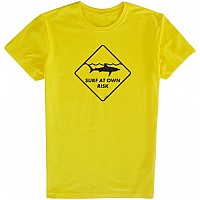 [해외]KRUSKIS Surf At Own Risk 숏 슬리브 T-shirt 반팔 티셔츠 14135099 Lemon Yellow