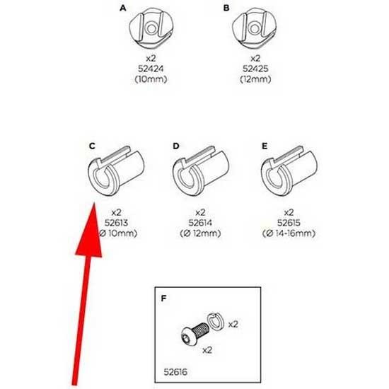 [해외]툴레 예비 부품 Replacement 10 Mm Pannier Mounting Spacers 1136934861 Black