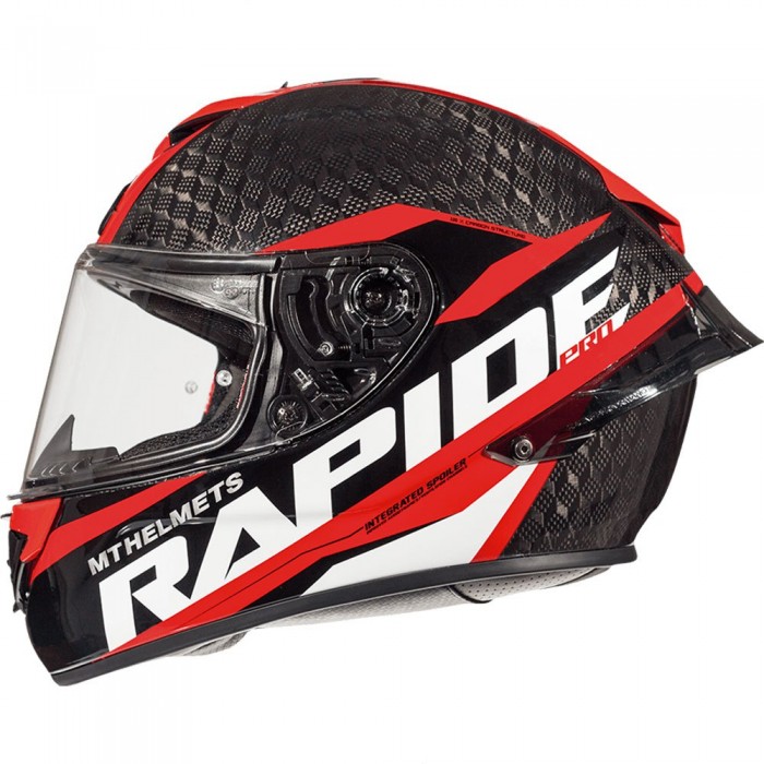 [해외]MT 헬멧 Rapide Pro Carbon 주니어 풀 페이스 헬멧 9137091126 Gloss Red / Black / White