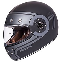 [해외]SMK 오픈 페이스 헬멧 Retro Seven 9137096637 Black / Silver
