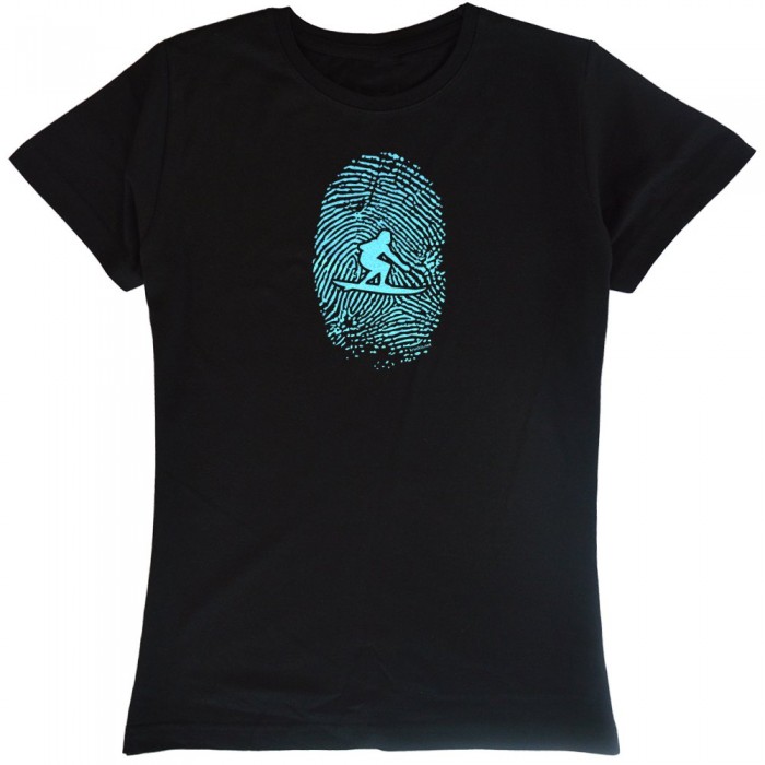 [해외]KRUSKIS Surfer Fingerprint 반팔 티셔츠 14137039803 Black