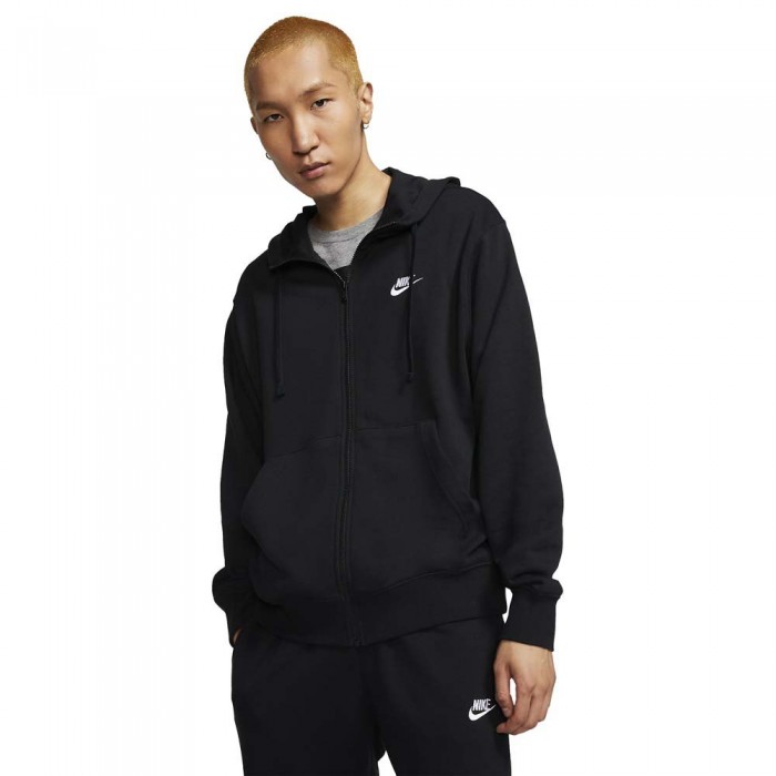 [해외]나이키 Sportswear Club 풀지퍼 스웨트셔츠 137193984 Black / Black / White