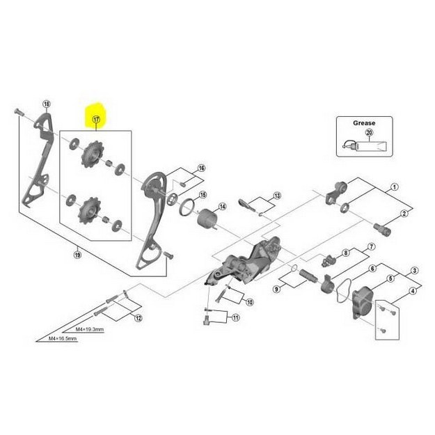 [해외]시마노 풀리 가이드/장력 Deore M6000 1137149824 Grey