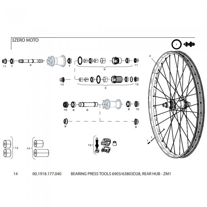 [해외]ZIPP 도구 스램 Cognition 6903 Bearing Set 1137114923 Black