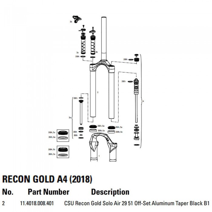 [해외]락샥 Recon Gold Solo Air 51Os 1137117189 Black