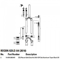 [해외]락샥 Recon Gold Solo 에어 51Os 1137117189 Black