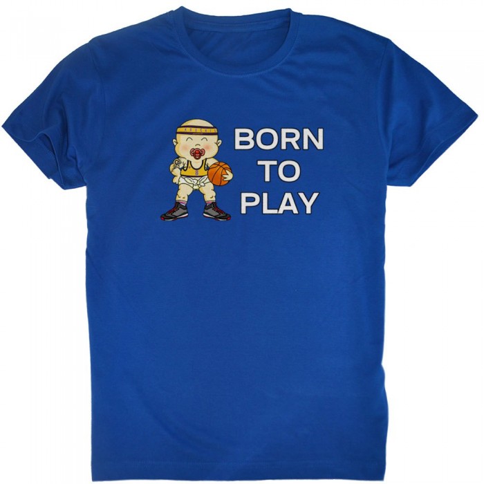 [해외]KRUSKIS Born To Play Basketball 반팔 티셔츠 3137288267 Royal Blue