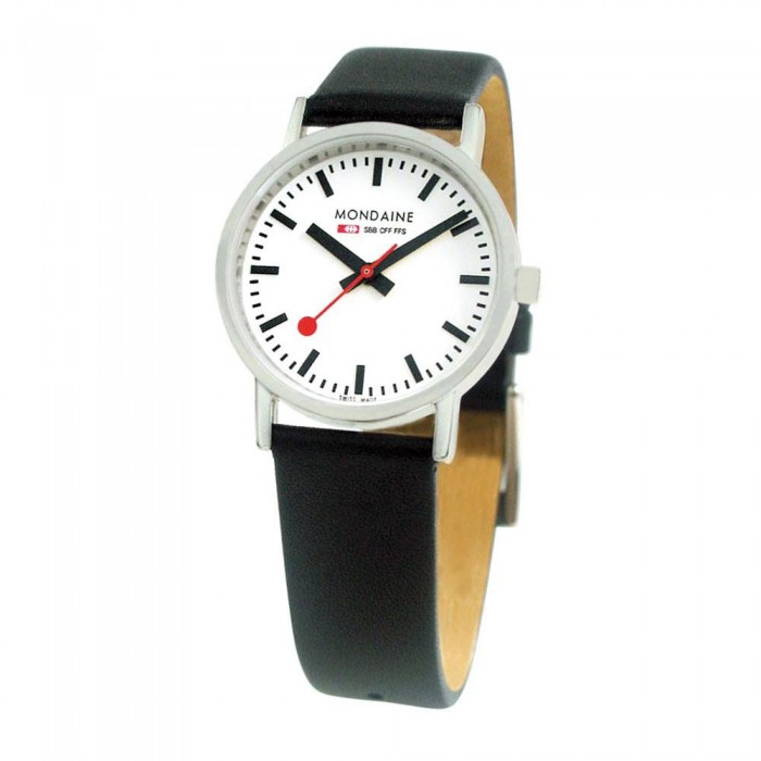 [해외]몬데인 SBB Classic 시계 136506631 White / Black Leather / Brushed