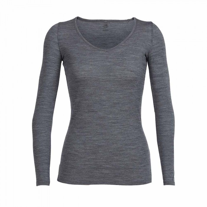 [해외]아이스브레이커 Siren Sweetheart Merino 긴팔 베이스 레이어 4136383540 Gritstone Heather