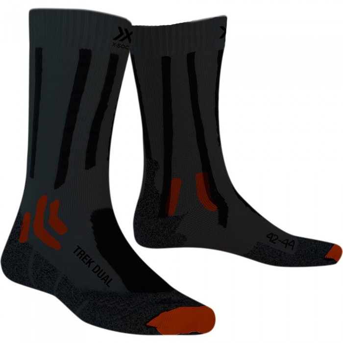 [해외]X-SOCKS Dual 양말 4137057280 Granite Grey / Bonfire Orange