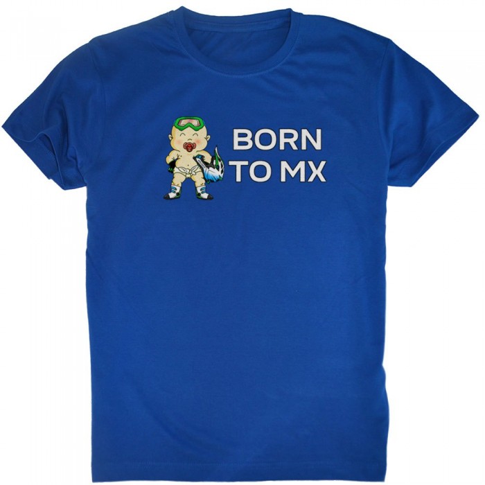 [해외]KRUSKIS Born To MX 반팔 티셔츠 9137288237 Royal Blue