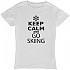 [해외]KRUSKIS 반팔 티셔츠 Keep Calm And Go 스키ing 5136696472 White