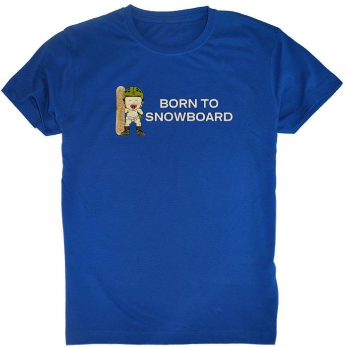 [해외]KRUSKIS 반팔 티셔츠 Born To Snowboard 5137288252 Royal Blue