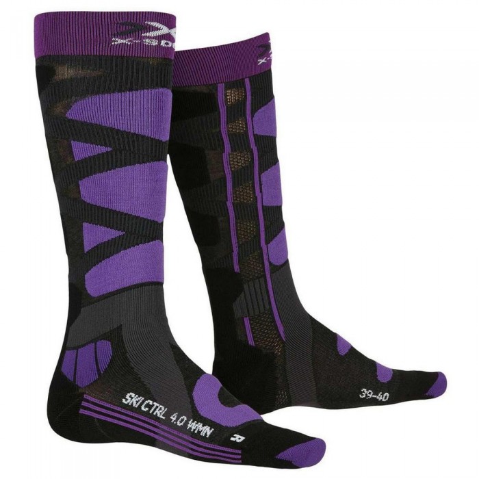 [해외]X-SOCKS 양말 스키 Control 4.0 5137215211 Charcoal Melange / Purple