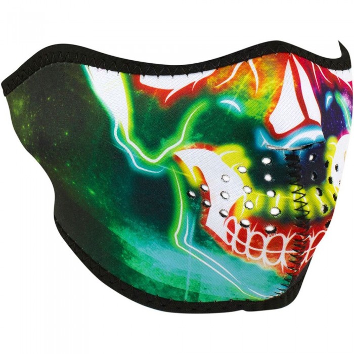 [해외]ZAN 헤드기어 Neoprene Half 마스크 9137336894 Neon Skull