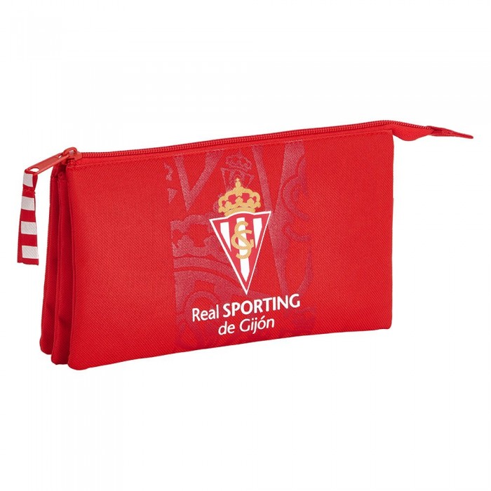 [해외]SAFTA Sporting Gijon Triple 연필통 137343151 Red