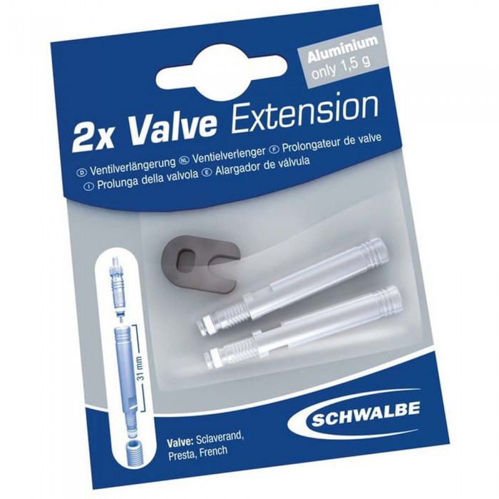 [해외]슈발베 증량제 2x Valve Extension 65 Mm 1137417395 Silver