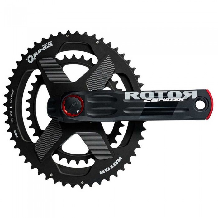 [해외]ROTOR 2In파워 Road Direct 파워미터가 장착된 크랭크셋 1137302941 Black / Red