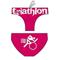 [해외]터보 수영 브리프 Triathlon Basic 6675303 Pink / White