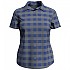 [해외]오들로 Mythen 반팔 셔츠 4137325600 Amparo Blue / Grey Melange / Check